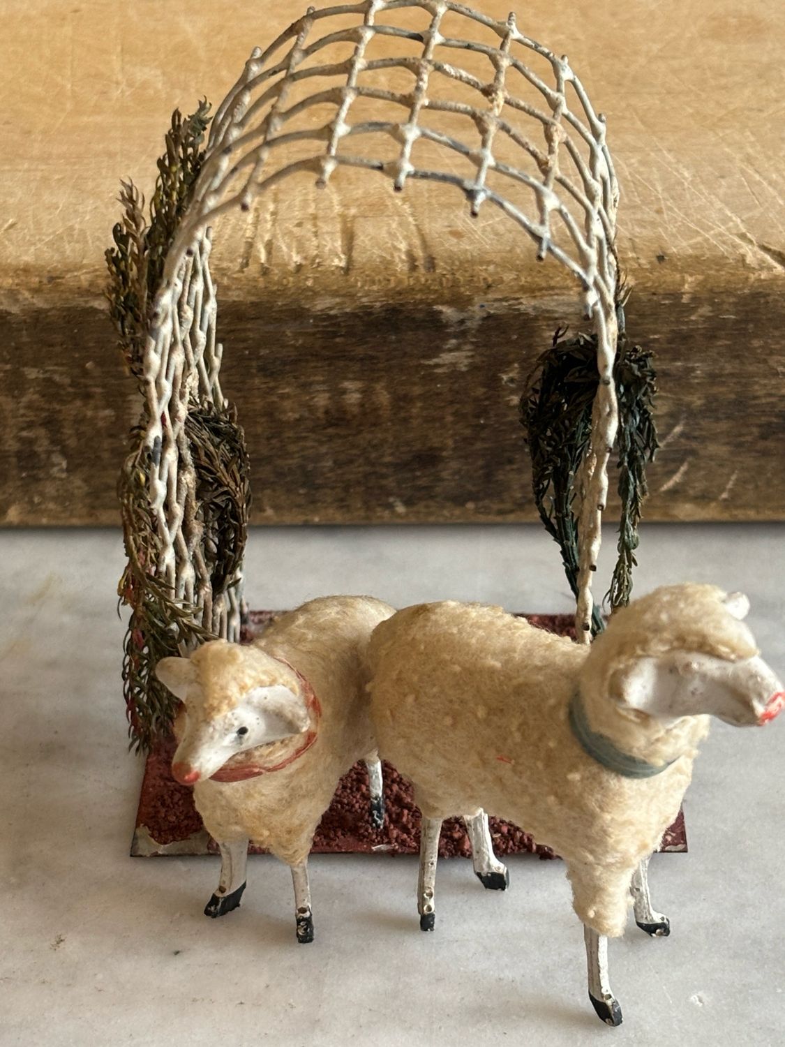 Authentic Putz Sheep + Putz Arbor