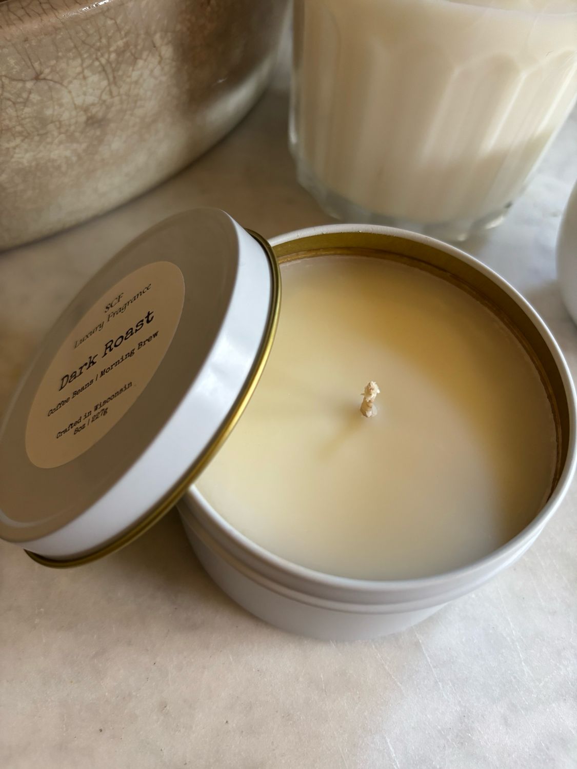 Resv’d For Tammy/Dark Roast /Tins/Jam Jar