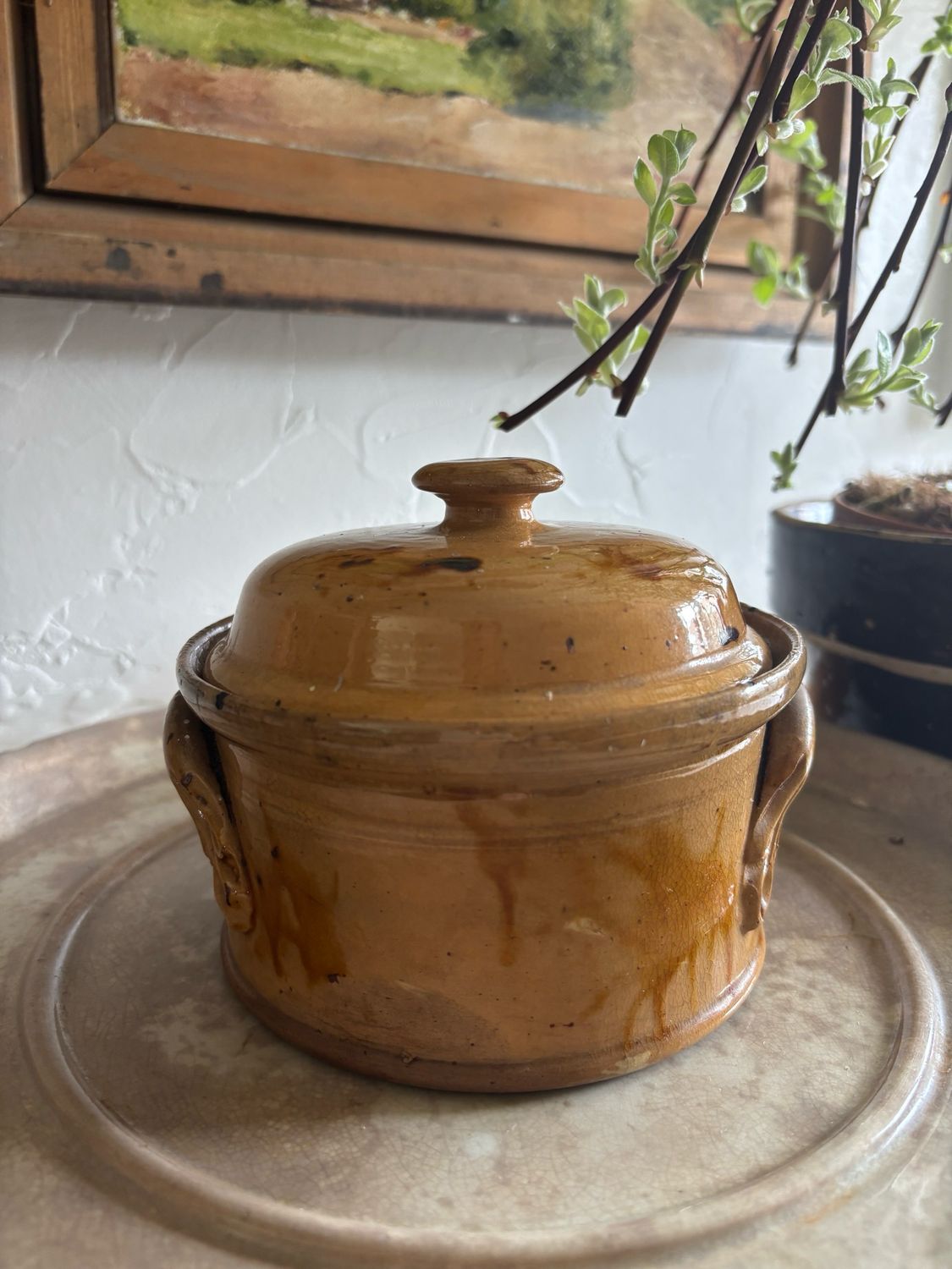 Resv’d For Karen/Round Honey Glaze Lidded
