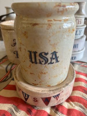 Patriotic Two Sided 1 Pound Jam Pot
