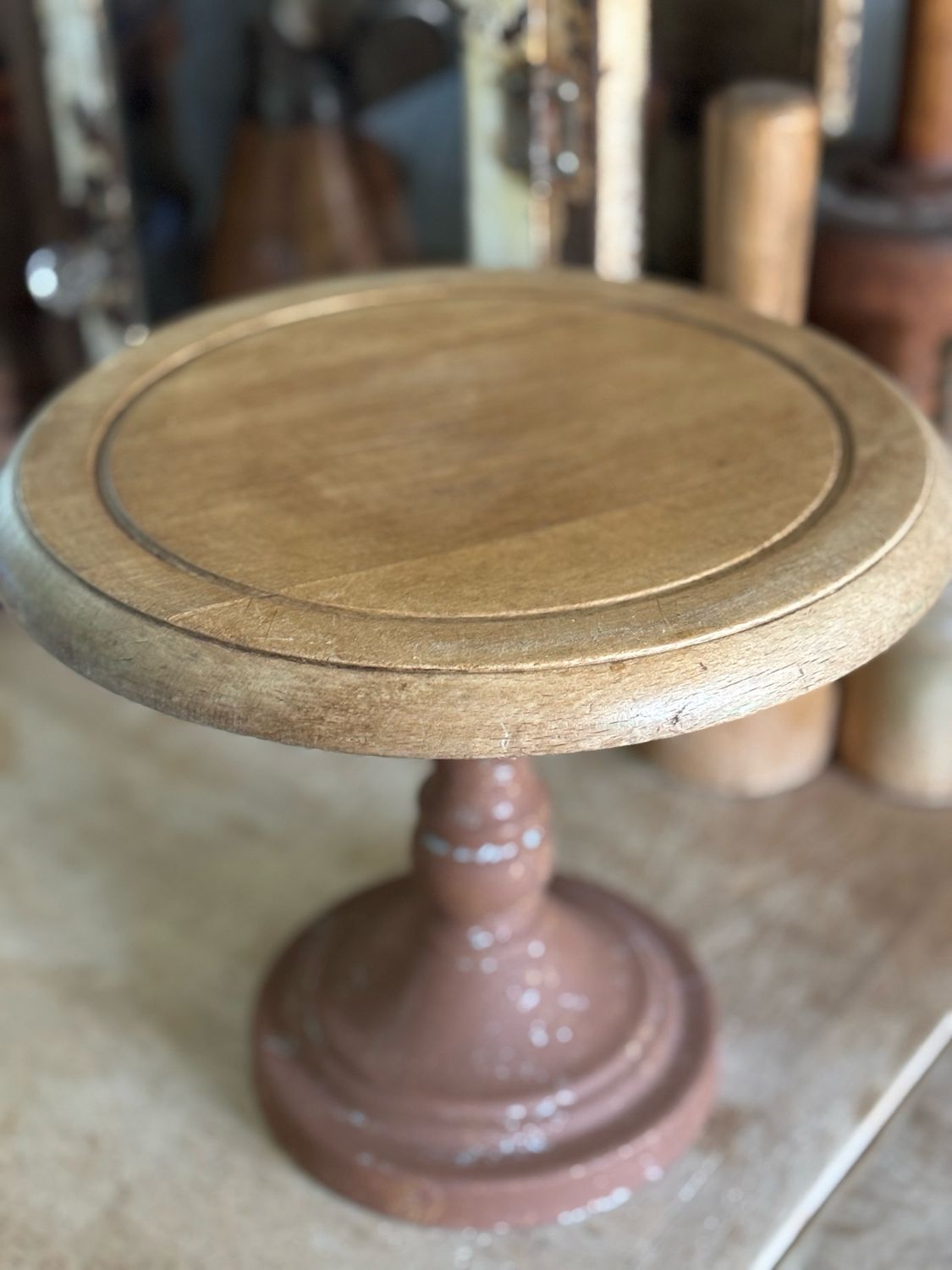 Old Bread Board Pedestal