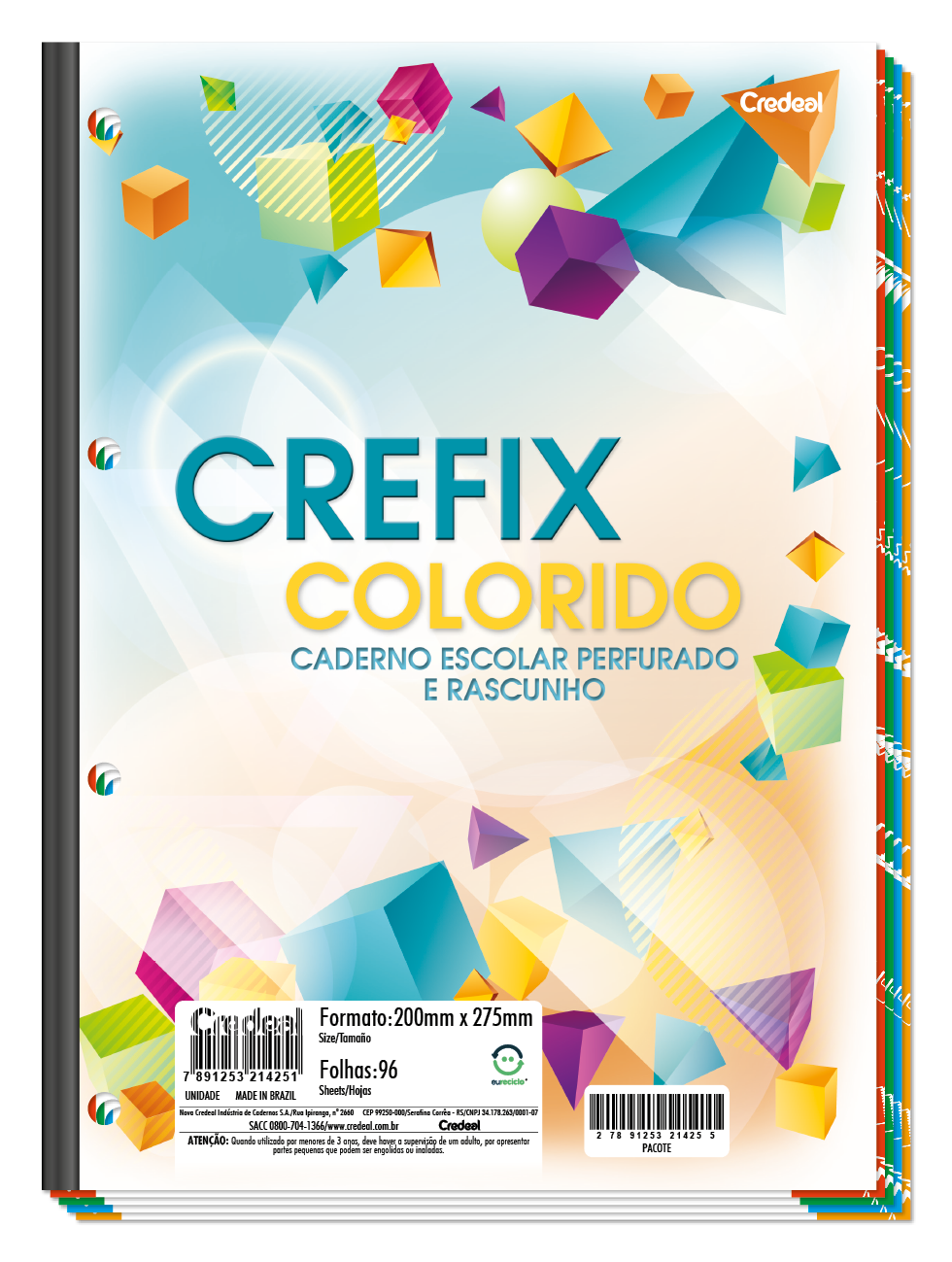 Crefix - Caderno Escolar Perfurado