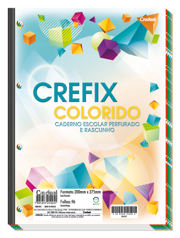 Crefix - Caderno Escolar Perfurado