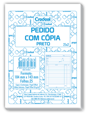 Pedido com Cópia - Preto