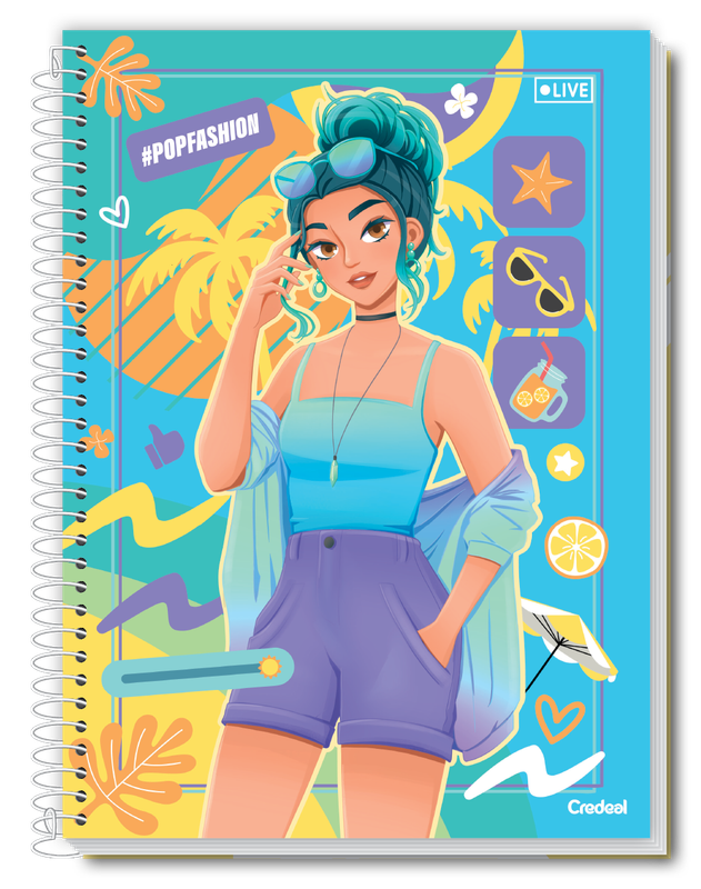 Pop Fashion - Caderno Espiral