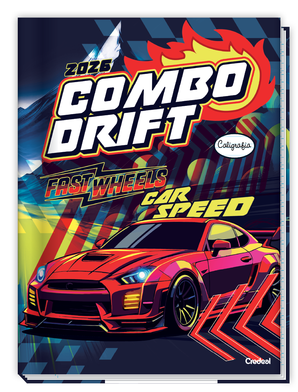 Super Cars - Caderno de Caligrafia Costurado
