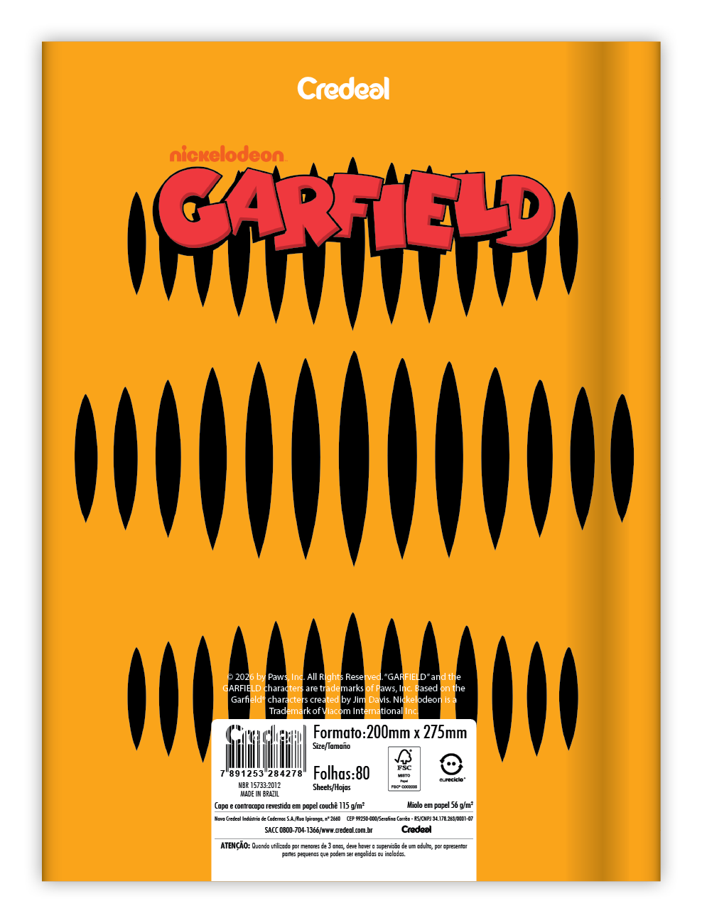 Garfield - Caderno Costurado