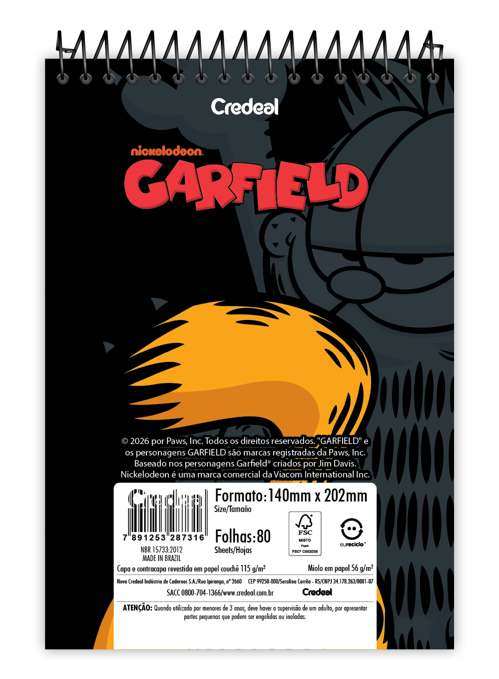 Garfield - Caderno Espiral