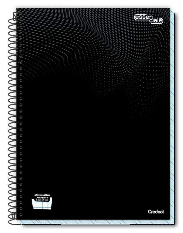 Essenciale Preto - Caderno Aritmético Espiral Essenciale Preto - Caderno Aritmético Espiral