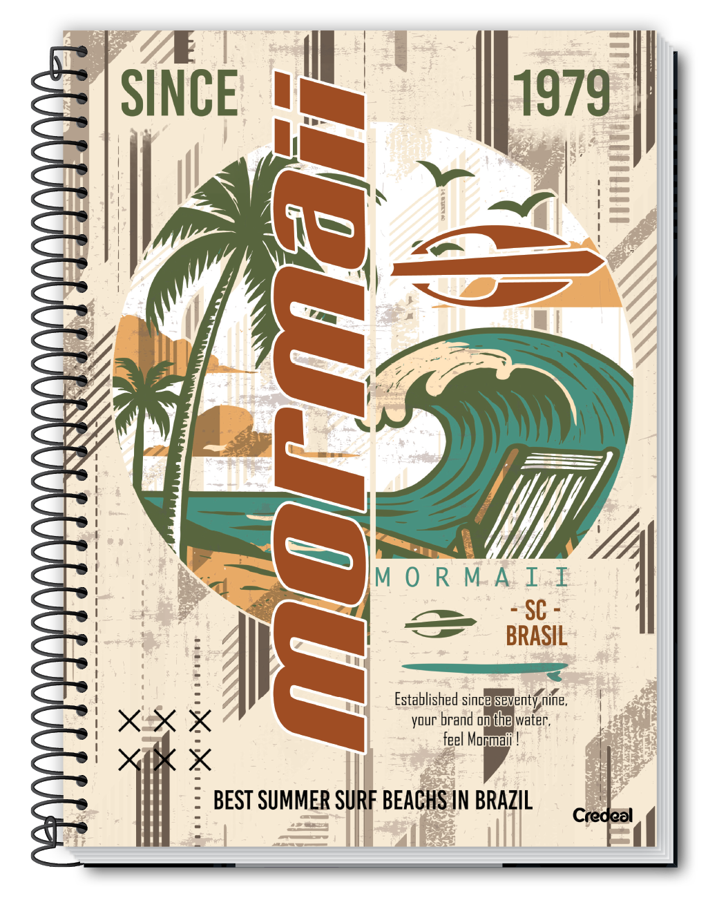 Mormaii Masculina - Caderno Espiral