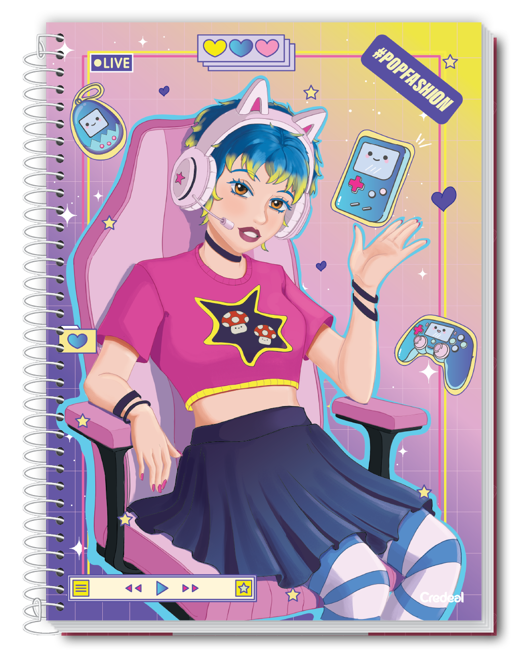 Pop Fashion - Caderno Espiral