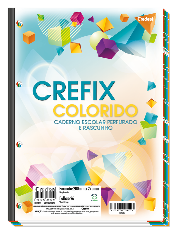 Crefix - Caderno Escolar Perfurado