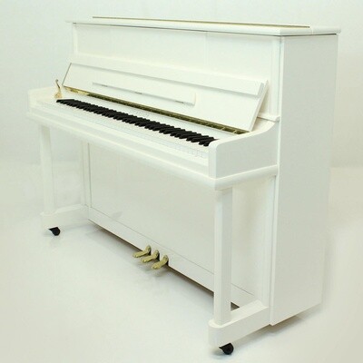 Steinhoven SU112 Upright Piano, Polished White (112cm, 44&quot;) - FREE DELIVERY