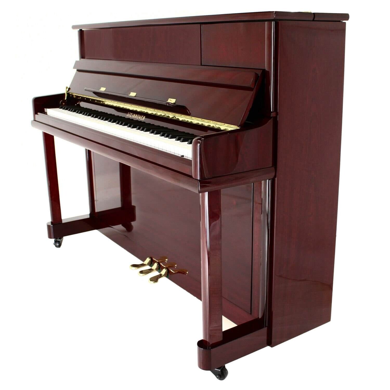 Steinhoven SU112 Upright Piano, Polished Mahogany (112cm, 44&quot;) - FREE DELIVERY