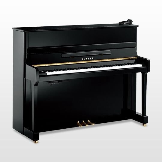 Yamaha P116SH Silent Upright Piano, Polished Ebony - FREE DELIVERY
