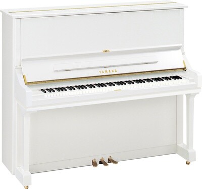 Yamaha U3 Upright Piano, Polished White - FREE DELIVERY