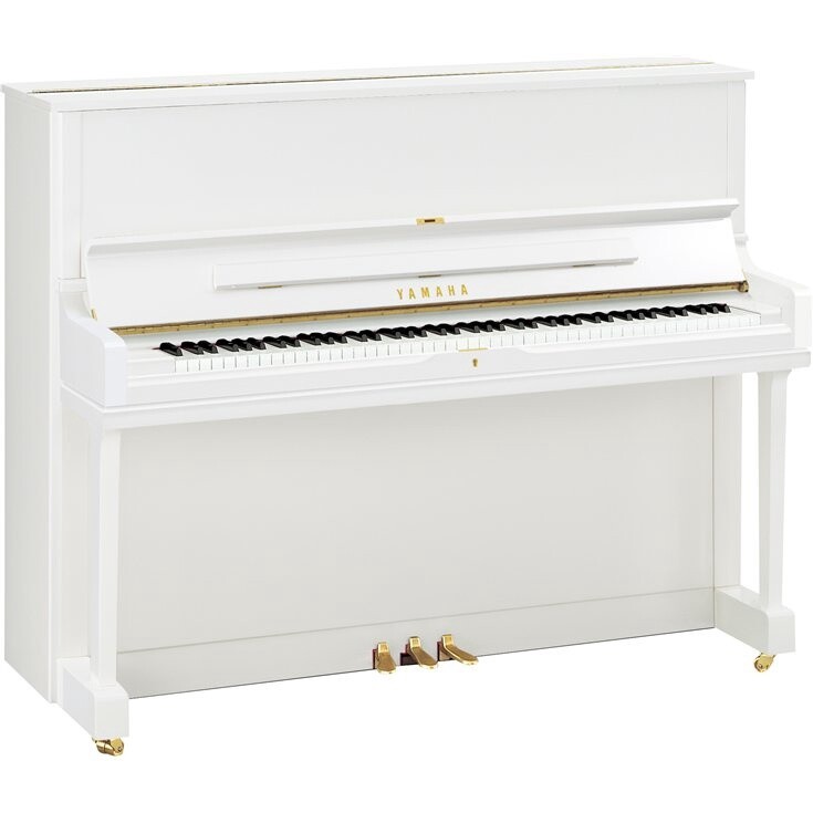 Yamaha YUS1 Upright Piano, Polished White - FREE DELIVERY