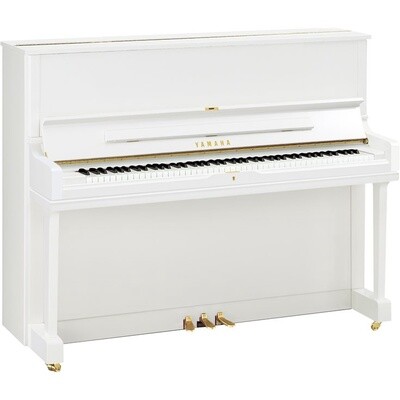 Yamaha YUS1 Upright Piano, Polished White - FREE DELIVERY