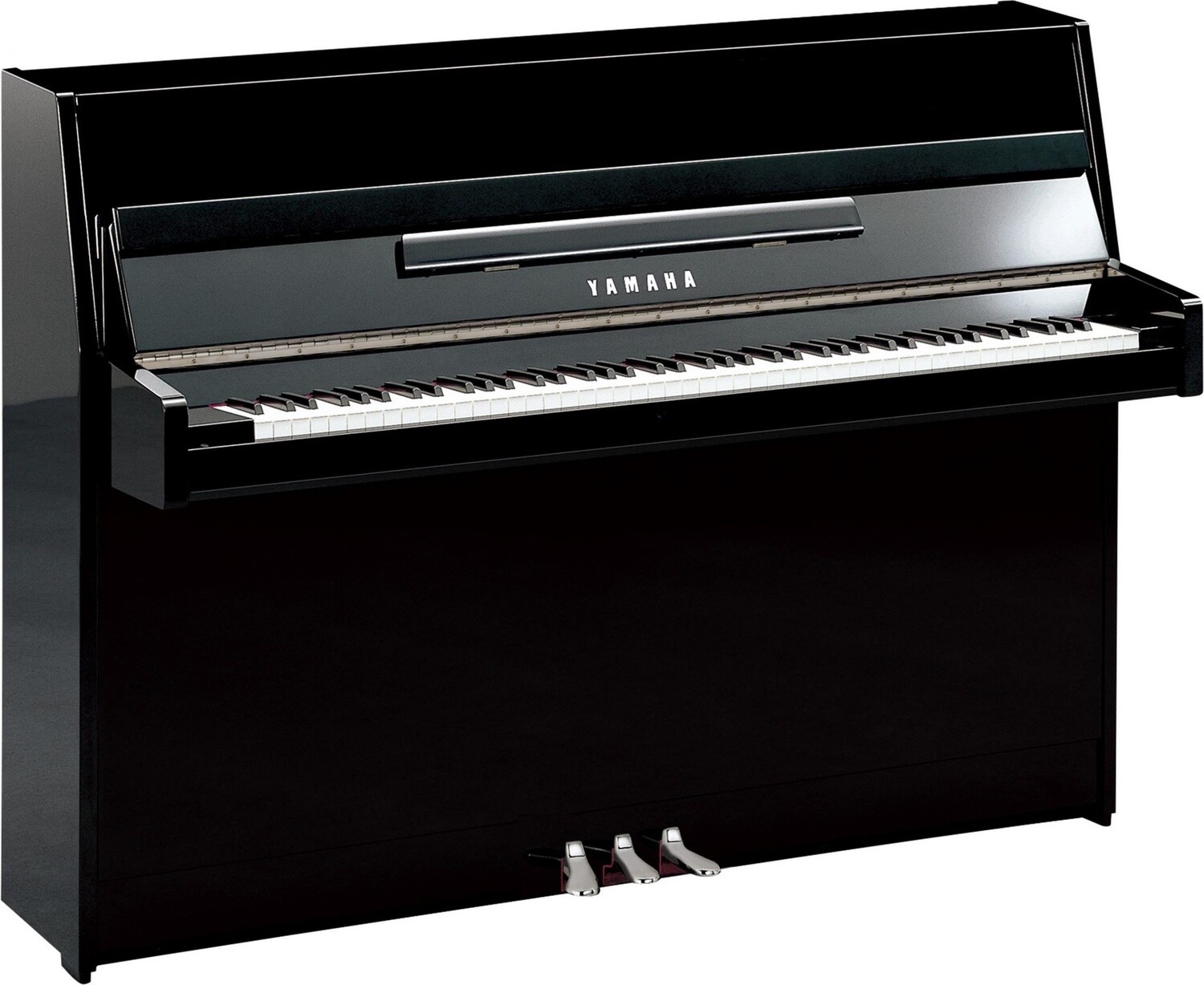 Yamaha B1 Upright Piano, Polished Ebony Finish with Chrome Fittings - FREE DELIVERY