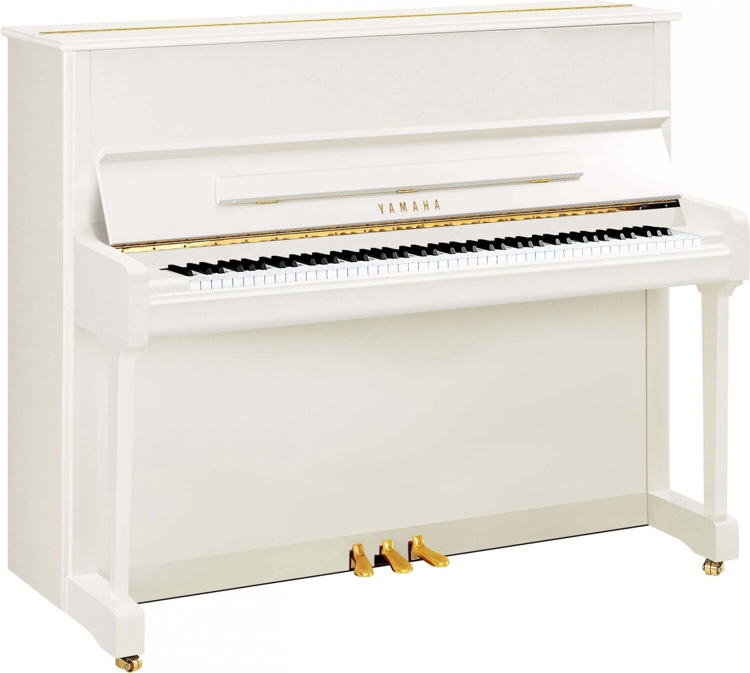 Yamaha P121M Upright Piano, Polished White - FREE DELIVERY