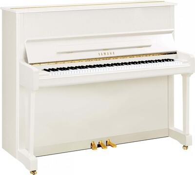 Yamaha P121M Upright Piano, Polished White - FREE DELIVERY
