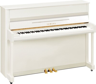 Yamaha B2E Upright Piano, Polished White - FREE DELIVERY