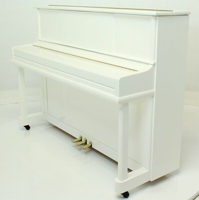 Steinhoven SU113 Upright Piano, Polished White (113cm, 44.5&quot;) - FREE DELIVERY