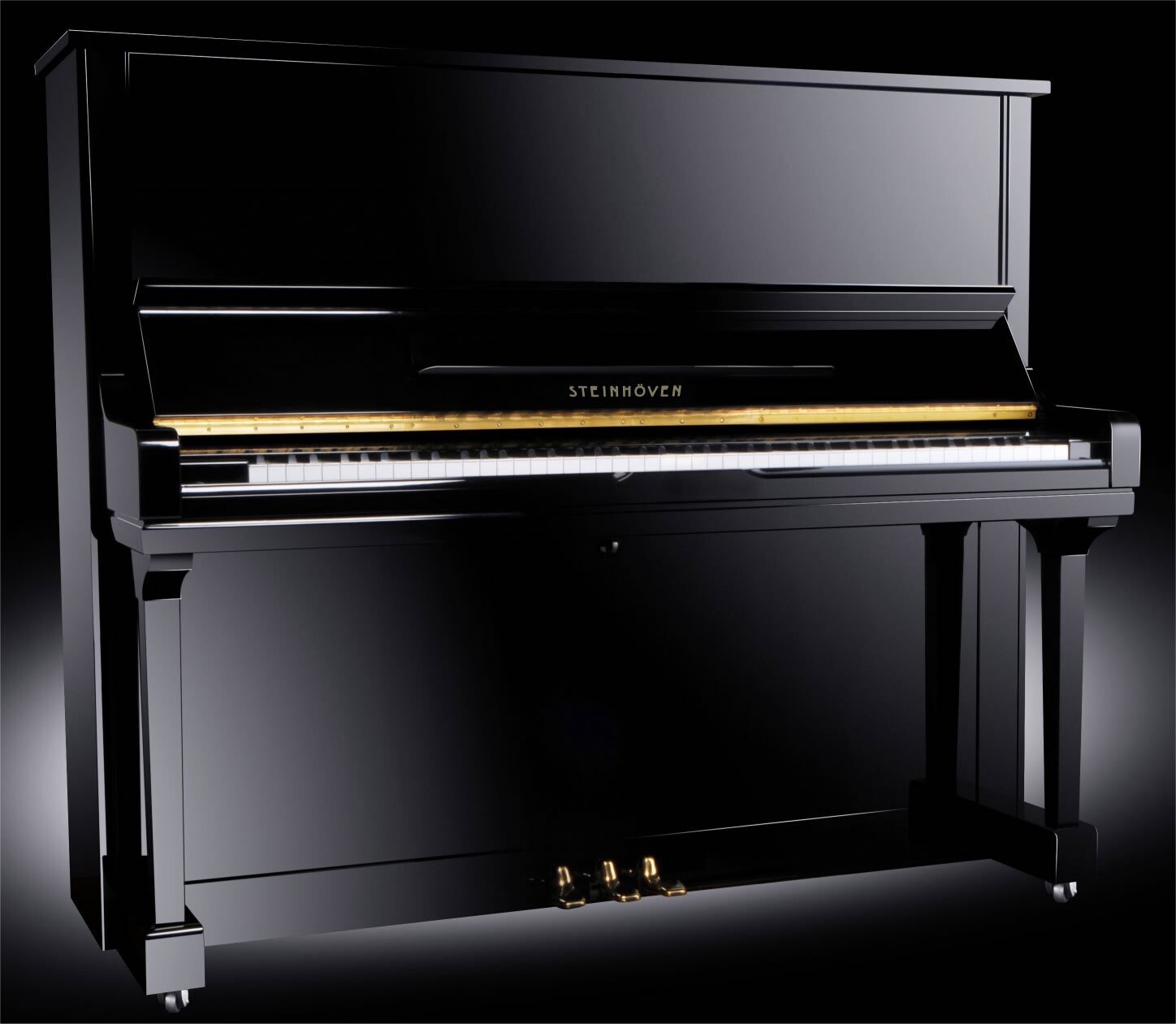 Steinhoven SU131 Upright Piano - Polished Ebony (131cm, 51.5&quot;) - FREE DELIVERY