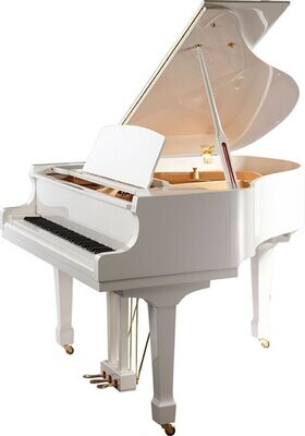 Steinhoven SG183 Grand Piano, Polished White (183cm, 6&#39;1&quot;) - FREE DELIVERY