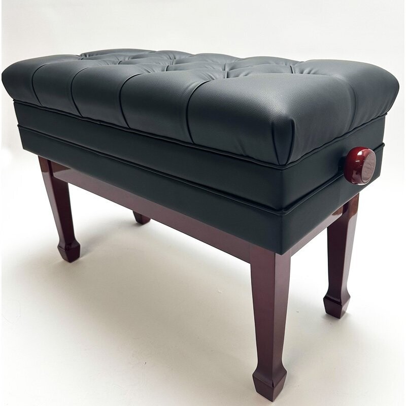Steinhoven &quot;CONCERTO&quot; Adjustable Piano Stool,  with Book Storage, Polished Mahogany