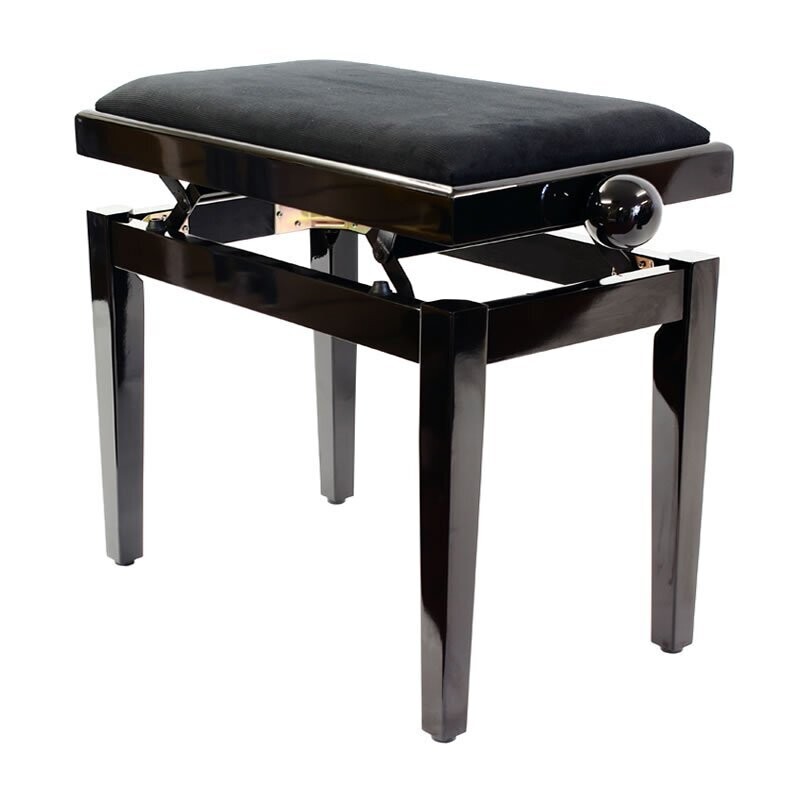 Koda &quot;LEGATO&quot; Adjustable Piano Stool,  with Black Draylon Top, Polished Ebony