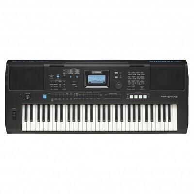 Yamaha PSRE473 Portable Keyboard 61 Keys, Black