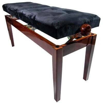 Koda &quot;LEGATO DUET&quot; Adjustable Double Seat Piano Stool, Polished Walnut