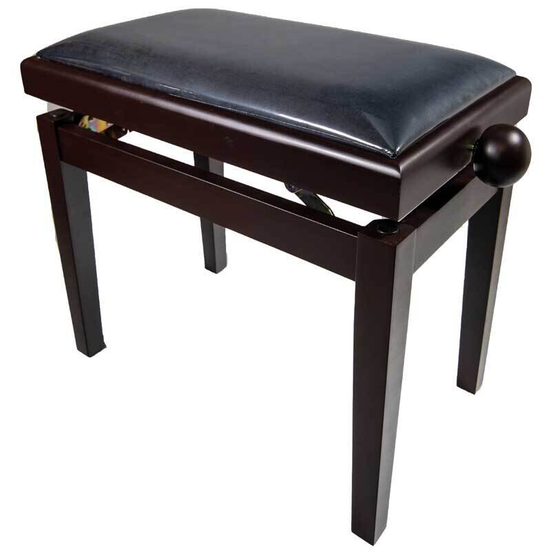 Koda &quot;LEGATO&quot; Adjustable Piano Stool,  with Black Velvet Top, Satin Rosewood