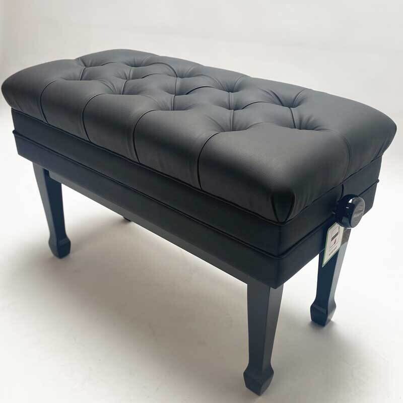 Steinhoven &quot;CONCERTO&quot; Adjustable Piano Stool, with Book Storage, Polished Ebony