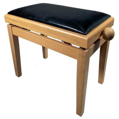Koda &quot;LEGATO&quot; Adjustable Piano Stool with Black Velvet Top, White Ash