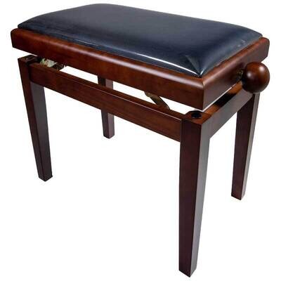 Koda &quot;LEGATO&quot; Adjustable Piano Stool,  with Black Velvet Top, Satin Walnut