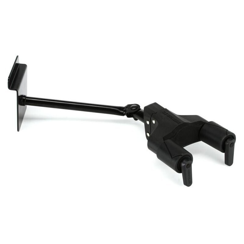 Hercules GSP40SB PLUS Auto Grip System (AGS) Guitar Hanger, Slat Wall Mount, Long Arm