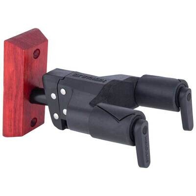 Hercules GSP38WBR PLUS Guitar Wall Hanger, Burgundy Wood Base