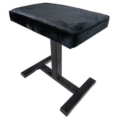 GLISSANDO 2 Hydrolic (gas lift) Piano Stool, Thick Black Velvet Top, Satin Black