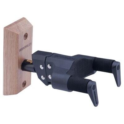 Hercules USP10WB Ukulele Hanger, Auto Grip System (AGS) Yoke, Wood Wall Base