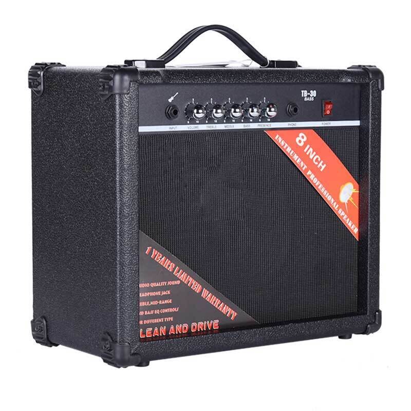 Electric Bass Guitar Amp, 30 Watt Combo Practice Amp with 8? Speaker, BLACK