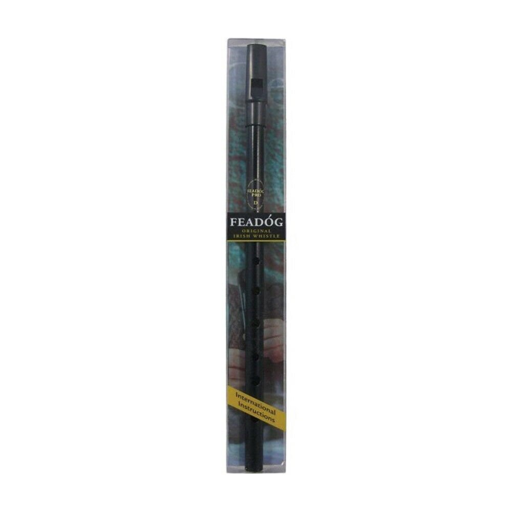 Feadog Black PRO D Whistle - PRESENTATION PACK