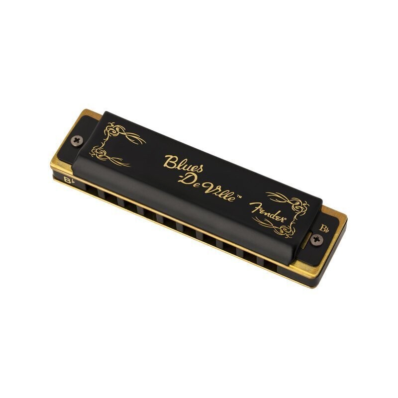 Fender Bb Harmonica, Blues DeVille Diatonic 10-hole Harmonica with Case