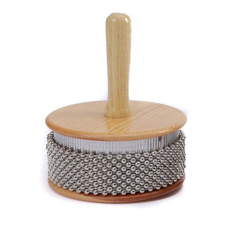 Koda 4.5x7&quot; (11x18cm) Large Wooden Cabasa, Natural Finish