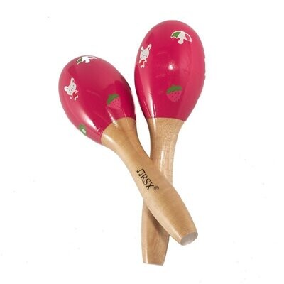 Koda 6&quot; (15cm) Wooden Maracas, Pink, Set of 2