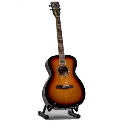 Koda 40&quot; Acoustic Folk OM Style Guitar, Sunburst