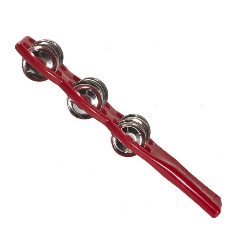 Koda 10.5&quot; (27cm) Plastic Jingle Stick with 6 Jingles, Red