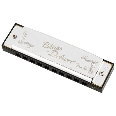 Fender C Harmonica, Blues Deluxe Diatonic 10-hole Harmonica with Case