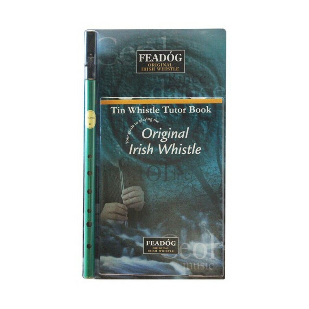 Tin Whistle Feadog Green D Irish Whistle - DOUBLE PACK